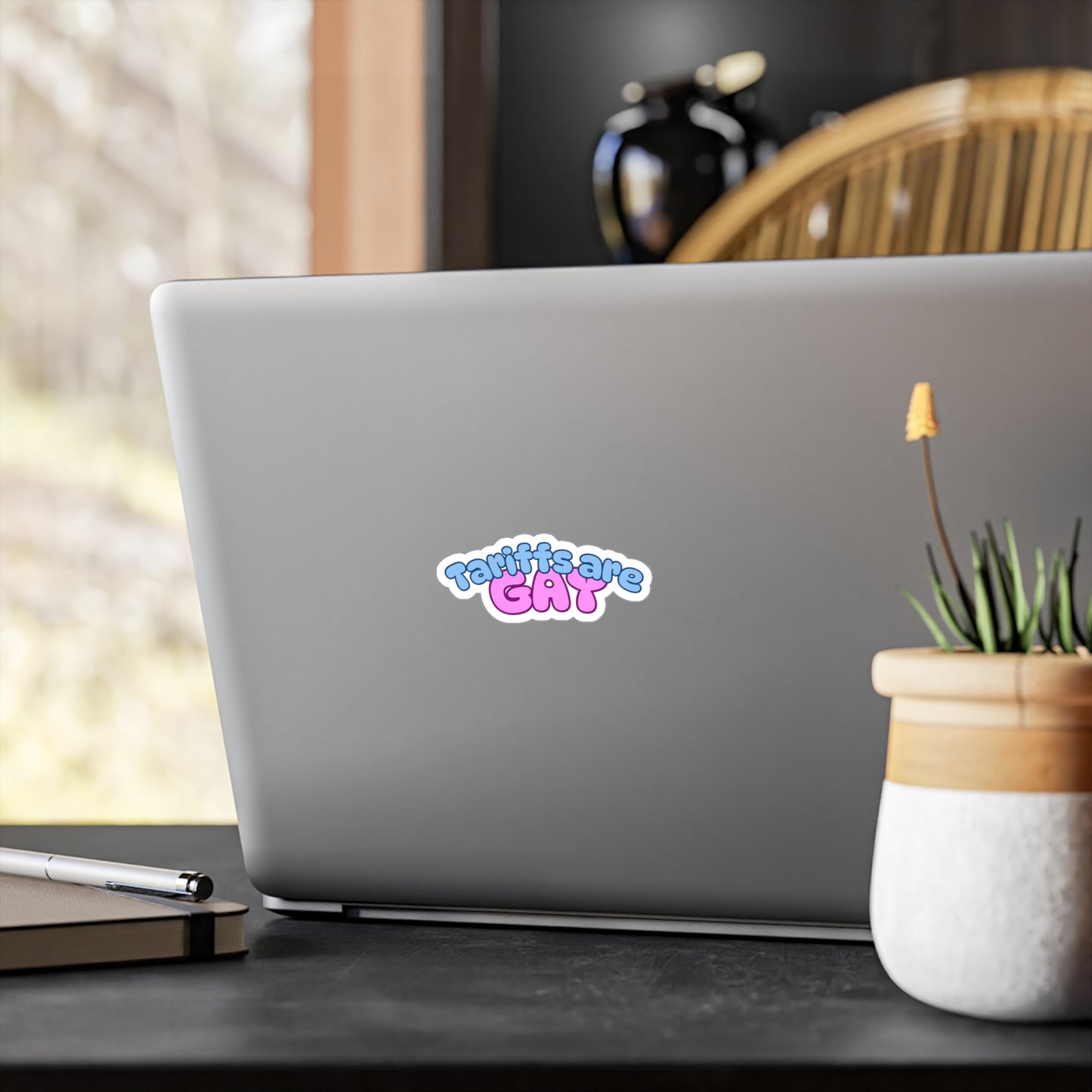 'Tariffs are GAY' Sticker for LGBTQ+ Pride