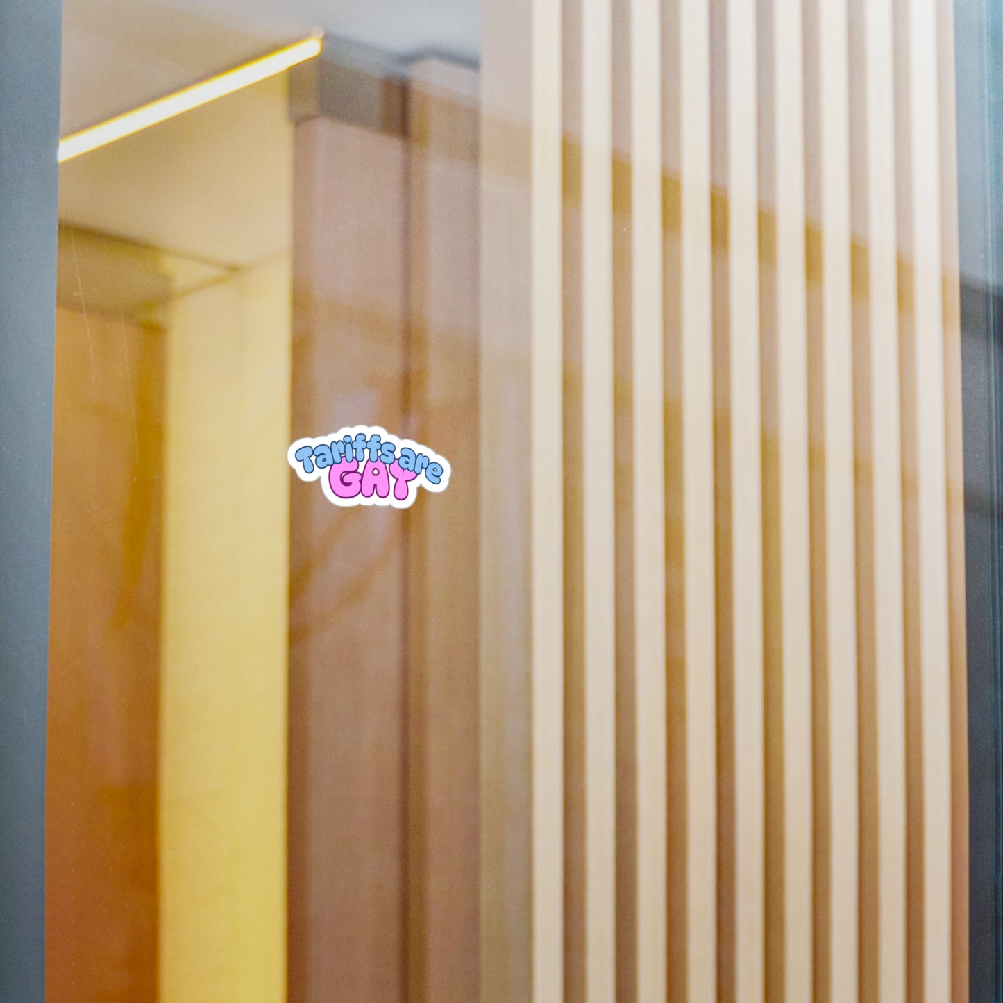 'Tariffs are GAY' Sticker for LGBTQ+ Pride